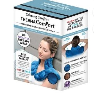 Calming‎ Comfort Thermacomfort 3 LB Weighted Hot/Cold Aromatherapy neck wrap new